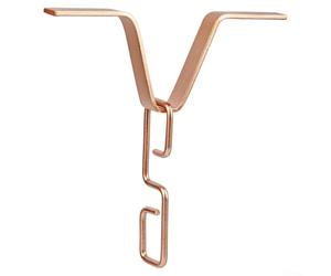 Adaptateur de gouttière en forme de V en fer avec revêtement galvanisé, aide à sécuriser les chaînes de pluie et à l'écoulement direct de l'eau des murs (couleur cuivré)