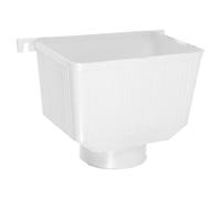 Adaptateur de Gouttière pour Canalisation Pluviale Pvc Blanc 90 Mm | Connecteur de Drainage des Eaux Pluviales, Raccord Étanche, Montage Simple
