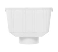 Adaptateur de Gouttière PVC Blanc 90mm pour Conduit Pluvial | Large Ouverture, Transition Facile, Raccord pour Toiture et Collecte D’eau de Pluie