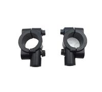 Adaptateur de Guidon de Moto de 25 mm avec Serre de Montage de Filetage Miroir de 10 mm Compatible avec diverses Motos(JINGZUO-002-25-BK)
