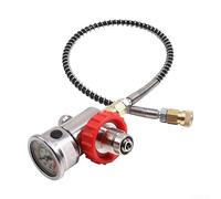 Adaptateur de jauge de plongée haute pression avec double lectures lumineuses et tube de 61 cm pour des transferts de cylindre fiables (SFC043)