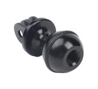 Adaptateur de joint à rotule de 2,5 cm pour caméras d'action de plongée, convient pour une utilisation avec des connecteurs à double prise et un support de lampe de remplissage (noir)