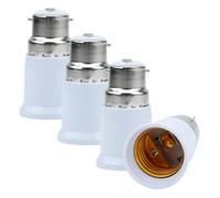 Adaptateur de lampe - INTIRILIFE - B22 à E27 - Pack de 4 - Blanc - Compatible LED et halogène