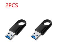 Adaptateur de lecteur de carte mémoire Mini USB 3.0 en aluminium,haute vitesse,adapté pour PC,ordinateur portable,téléphone,enregistreur de conduite - Type 2PCS