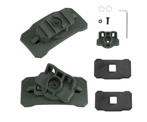 Adaptateur de lumière Tactique Universel for Casque, Support sur Rail Picatinny avec Rotation à 360 °(Green)