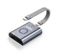 Adaptateur de lunettes USB-C vers AR, alimentation pour lunettes Xreal/Viture/RayNeo AR pendant la charge pour Steam Deck, ROG Ally, Switch 2, DJI RC 2, iPhone 17-15, compatible 8K 30Hz/4K 144Hz|