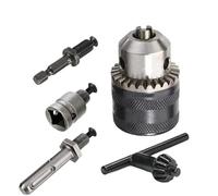 Adaptateur de mandrin à changement rapide 1,5-13 mm for visseuse à percussion 1/4" - Dispositif à 3 mors, convertisseur de filetage 1/2"-20UNF (1 pièce)(Chuck Adapters Set)