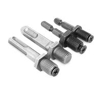 Adaptateur de Mandrin de Perceuse 4 Pièces Adaptateur de Conversion de Tige D'adaptateur de Tige Ronde Hexagonale Carrée en Acier à Grande Vitesse, Mandrins de Perceuse