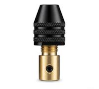 Adaptateur de mandrin de perceuse électrique 0,3 à 3,2 mm, portée de serrage, trou d'arbre de 3,17 mm, pince en métal à 3 mâchoires, pince de fixation de foret de précision avec clé, noir et doré