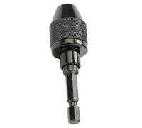 adaptateur de mandrin de perceuse, Mandrin de perçage à poignée hexagonale de 0.3 à 6.5mm, 3 mâchoires de 1/4 pouces, embout à changement rapide(1.Set of)