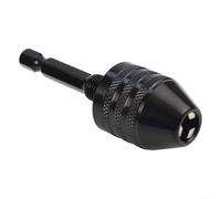 Adaptateur de mandrin de perceuse sans clé à tige hexagonale de 6,35 mm pour meuleuse électrique, machine à ongles, machine de gravure - Alliage d'aluminium (0,6-8,0 mm)