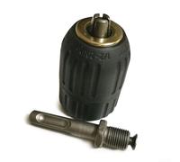Adaptateur de mandrin de perceuse sans clé SDS Plus à 1/2"-20 UNF, 3 mâchoires 2-13 mm pour porte-embout HSS avec verrouillage breveté pour perforateurs rotatifs de plus de 1050 W