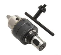 Adaptateur de mandrin magnétique de 1,9 cm Weldon vers filetage conique B16 1/2-20UNF en acier avec clé, convient aux plages de serrage de 1,5 à 10 mm, 1,5 à 13 mm, 3 à 16 mm (B)