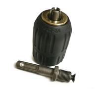 Adaptateur de mandrin sans clé SDS Plus vers 1/2 UNF - Porte-foret de 2 à 13 mm avec verrouillage breveté pour marteau perforateur rotatif - Longueur 45 mm