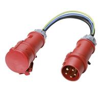 Adaptateur de mesure pour consommateurs triphasés 16 A CEE mâle à CEE femelle BENNING