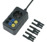 Adaptateur de mesure VOLTCRAFT SMA-10 Prise mâle + contact de protection - femelle 4 mm, prise femelle + contact de protection contact protégé noir