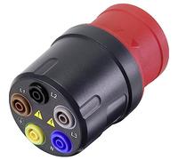 Voltcraft Adaptateur de mesure VMA-3L 16 mâle CEE 16 A 5 pôles - femelle 4 mm gris foncé, rouge