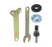 Adaptateur de meuleuse d'angle électrique à double arbre avec clé pour une installation rapide, prenant en charge plusieurs types de perceuses et tâches d'atelier (10 mm)