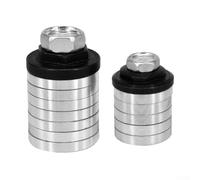 Adaptateur de meuleuse d'angle M14 pour machine à rainurer - Écrous de verrouillage pour M10 type 125 à 230 - Brique murale en métal pour outil de coupe de carrelage - Argent (10 + 14 mm)