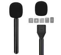 Adaptateur de microphone à main pour DJI Mic Mini - Avec protection anti-pop - Poignée pour interview sans fil - Microphone Lavalier pour Osmo Pocket 3/Hollyland Lark M1/Synco Boya