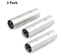 Adaptateur De Microphone Audio, 3 Broches Xlr Mâle À Mâle, Coupleur Changeur De Sexe, Pour Microphone, Haut-Parleur, Console, Boîte De Son, 3 Pièces