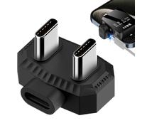 Adaptateur de microphone de type C, adaptateur de microphone cravate de type C femelle double mâle, convertisseur de à clip noir, outil de transmission de données pour la diffusion