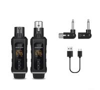 Adaptateur de microphone sans fil 2,4 GHz avec émetteur et récepteur dynamique/fantôme pour systèmes de sonorisation/son en direct/mixeur audio/église/studio (A)