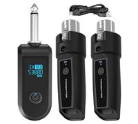 Adaptateur de microphone sans fil Audioixer | Ensemble radio microphone | Bodypack Transmetteur/Mini récepteur | Transmetteur/destinataire sans fil portable pour vlogging, voix, guitare,
