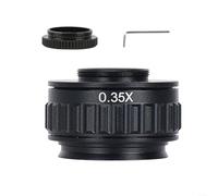 Adaptateur de microscope à monture C 38 mm compatible avec les microscopes de la série stéréo prenant en charge les caméras à capteur de 2/3 à 2,5 cm pour une meilleure efficacité d'observation (0,35X