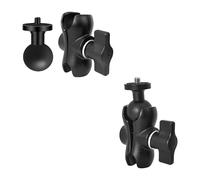 Adaptateur de montage à boule 1/4"-20 pour Insta360 One X4, X3, X2, X, R, RS, GO 2, GoPro Hero, avec bras double prise de taille B, supports RAM RAP-B-201U (long 6,1 cm)