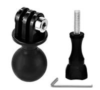 Adaptateur de montage à rotule compatible avec GoPro Hero Series/AKASO/SJCAM/DJI/OSMO/Action Camera, compatible avec les supports de tête sphérique RAM, support de tête sphérique rotative avec vis