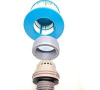 Adaptateur de montage de filtre compatible avec les jacuzzis gonflables portables Bestway Lay Z Spa Salu Spa Coleman (adaptateur uniquement pour filtre avec filetage)