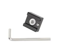 Adaptateur de montage de griffe 3/8"-16 avec broches de localisation pour équipement de photographie à partir de support de griffe froide en alliage d'aluminium durable