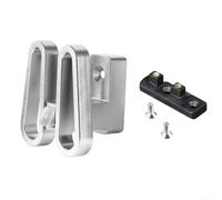 Adaptateur de montage de panier avant en aluminium 6061 pour vélos pliables Brompton et Dahon conçu pour les applications de montage sur cadre à nez de porc (argent)
