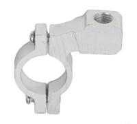Adaptateur de montage de rétroviseurs de moto 10 mm avec rotule rotative à 360° - Collier de serrage pour guidon de scooter pour VTT, UTV (argenté)