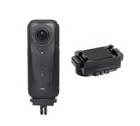 Adaptateur de montage magnétique à dégagement rapide pour Insta360 X4 Air, support de caméra pliable en alliage d'aluminium à 2 broches et filetage 1/4 - Support fixe pour accessoires X4 Air (noir)