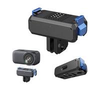 Adaptateur de montage magnétique à libération rapide pour DJI Osmo Nano - Base pliable en alliage d'aluminium - 2 broches et filetage 1/4 et port de charge USB-C - Support fixe