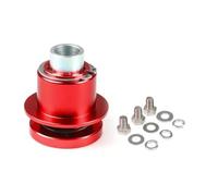 Adaptateur de Moyeu 3 Hole 360 Degree Car Steering Wheel Quick Release Hub Adapter Aluminum Auto Quick Hub Boss Kit JHVVBFWF(Red)
