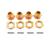 Adaptateur de moyeu de Roue Hexagonal en Aluminium M17 17 mm, écrou et goupille, Cache Anti-poussière for modèle réduit de Voiture RC 1/8 HPI HSP Losi Axial Kyosho Tamiya 81011(Lavender)