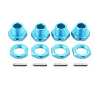 Adaptateur de moyeu de Roue Hexagonal en Aluminium M17 17 mm, écrou et goupille, Cache Anti-poussière for modèle réduit de Voiture RC 1/8 HPI HSP Losi Axial Kyosho Tamiya 81011(Dark Grey)