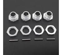 Adaptateur de moyeu de Roue Hexagonal en Aluminium M17 17 mm, écrou et goupille, Cache Anti-poussière for modèle réduit de Voiture RC 1/8 HPI HSP Losi Axial Kyosho Tamiya 81011(Ivory)