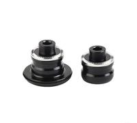 Adaptateur de moyeu de vélo à libération rapide vers axe traversant pour 9 mm-15 mm avant et arrière 10 mm-12 mm, alliage d'aluminium noir, compatible 8-11/12 vitesses (10 x 135 mm)