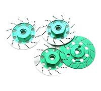 Adaptateur de moyeu Hexagonal de Roue en métal 12 mm avec Disque de Frein for Tamiya TT01 TT02 HSP 94123 for Voiture télécommandée Sakura D4 1/10(GRn)