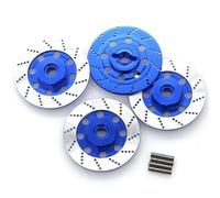 Adaptateur de moyeu Hexagonal de Roue en métal 12 mm avec Disque de Frein for Tamiya TT01 TT02 HSP 94123 for Voiture télécommandée Sakura D4 1/10(Blau)
