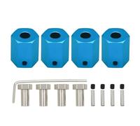 Adaptateur de moyeu Hexagonal de Roue RCA-WD en Alliage 4 pièces/Ensemble 12 mm for 1/10 for ARR-MA 3s et for Me-ga550 Vor-teks for Sen-Ton for pièces de Mise à Niveau GRA-Nite(Blau)