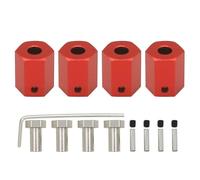 Adaptateur de moyeu Hexagonal de Roue RCA-WD en Alliage 4 pièces/Ensemble 12 mm for 1/10 for ARR-MA 3s et for Me-ga550 Vor-teks for Sen-Ton for pièces de Mise à Niveau GRA-Nite(Rot)