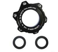 Adaptateur de moyeu pour essieu Boost - Convertissant le support de frein central vers un montage standard à 6 boulons à l'avant et à l'arrière (arrière 12 x 142 à 148 noir)