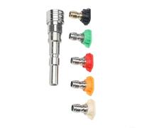 Adaptateur de nettoyeur haute pression 1/4" en acier inoxydable, pour raccord rapide avec 5 buses pour Nilfisk KEW, raccord pour nettoyeur haute pression Kit d'accessoires avec connecteur 1 jeu