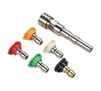 Adaptateur de nettoyeur haute pression en acier inoxydable 6,35 mm Raccord rapide pour systèmes de nettoyage haute pression Raccord en métal robuste Ensemble d'outils d'extérieur
