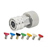 Adaptateur de nettoyeur haute pression en acier inoxydable de 1,9 cm à 0,6 cm pour une utilisation avec des canons à mousse et des ensembles de buses (B)